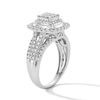 Thumbnail Image 5 of 3/4 CT. T.W. Multi-Stone Diamond Double-Frame Engagement Ring in 10K White Gold
