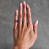 Thumbnail Image 2 of 1-3/8 CT. T.W. Oval-Cut Certified Lab-Grown Diamond Halo Ring in 14K White Gold (F/VS2)