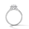 Thumbnail Image 3 of 1-3/8 CT. T.W. Oval-Cut Certified Lab-Grown Diamond Halo Ring in 14K White Gold (F/VS2)