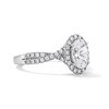 Thumbnail Image 4 of 1-3/8 CT. T.W. Oval-Cut Certified Lab-Grown Diamond Halo Ring in 14K White Gold (F/VS2)