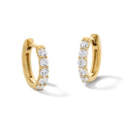 1/2 CT. T.W. Lab-Grown Diamond Five-Stone Hoop Earrings in 10K Gold (F/VS2)
