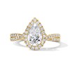 Thumbnail Image 1 of 1-3/8 CT. T.W. Oval-Cut Certified Lab-Grown Diamond Halo Ring in 14K Yellow Gold (F/VS2)