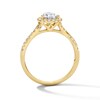 Thumbnail Image 3 of 1-3/8 CT. T.W. Oval-Cut Certified Lab-Grown Diamond Halo Ring in 14K Yellow Gold (F/VS2)