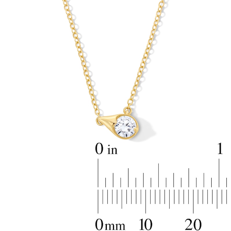 Main Image 3 of 1/3 CT. T.W. Certified Lab-Grown Diamond Solitaire Teardrop Necklace in 10K Gold (F/VS2)