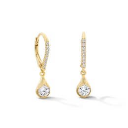 1 CT. T.W. Certified Lab-Grown Diamond Teardrop Earrings in 10K Gold (F/VS2)