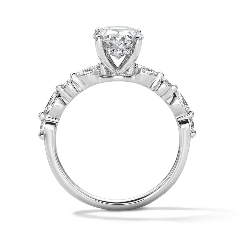 Main Image 3 of 2-3/8 CT. T.W. Oval Certified Lab-Grown Diamond Engagement Ring in 14K White Gold (F/VS2)