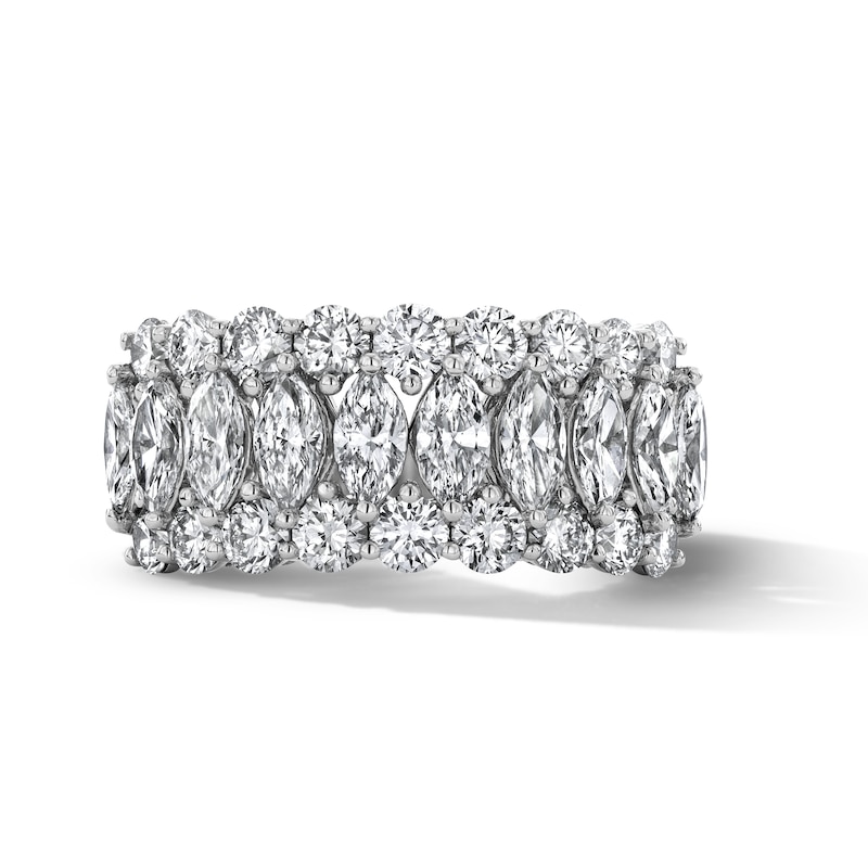Main Image 1 of 3 CT. T.W. Marquise-Cut Lab-Grown Diamond Multi-Row Anniversary Band in 10K White Gold (F/VS2)