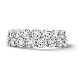 2-1/2 CT. T.W. Lab-Grown Diamond Two-Row Anniversary Band in 10K White Gold (F/VS2)