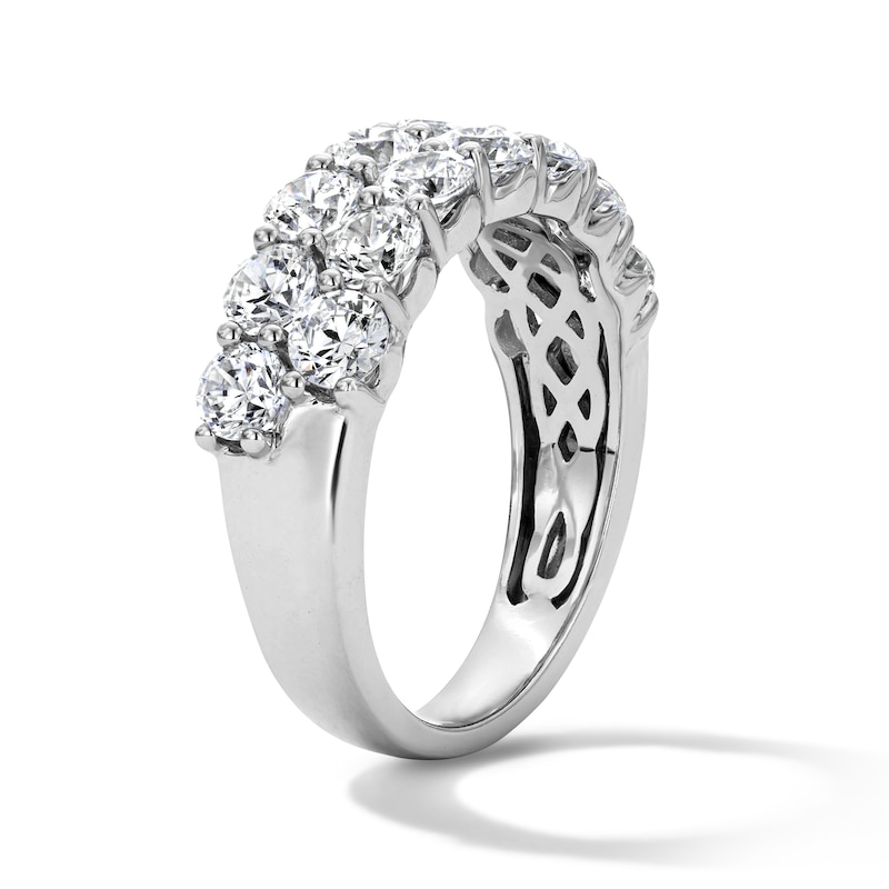 Main Image 4 of 2-1/2 CT. T.W. Lab-Grown Diamond Two-Row Anniversary Band in 10K White Gold (F/VS2)