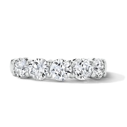 2 CT. T.W. Lab-Grown Diamond Five-Stone Anniversary Band in 10K White Gold (F/VS2)