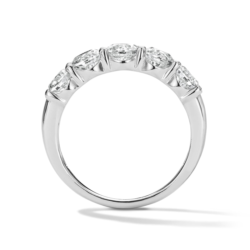 Main Image 3 of 2 CT. T.W. Lab-Grown Diamond Five-Stone Anniversary Band in 10K White Gold (F/VS2)