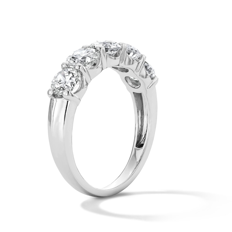 Main Image 4 of 2 CT. T.W. Lab-Grown Diamond Five-Stone Anniversary Band in 10K White Gold (F/VS2)