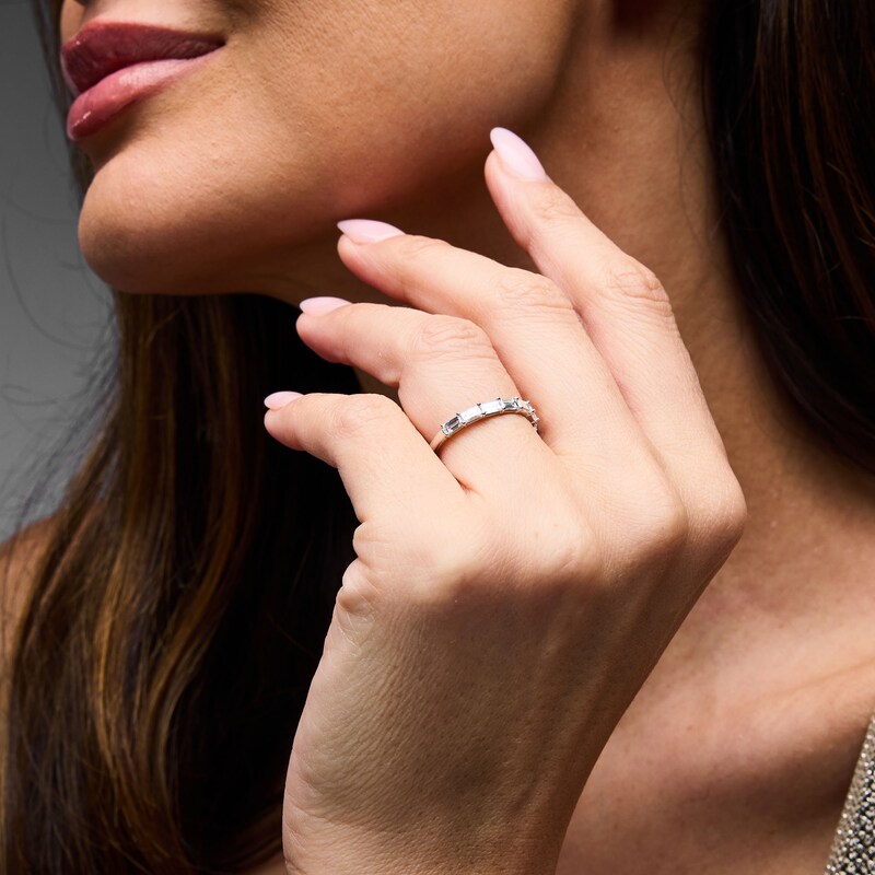 Main Image 2 of 1 CT. T.W. Baguette-Cut Lab-Grown Diamond Anniversary Band in 14K White Gold (F/VS2)
