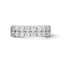 1-1/2 CT. T.W. Certified Lab-Grown Diamond Two-Row Anniversary Band in 14K White Gold (F/VS2)