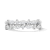 Thumbnail Image 1 of 3/8 CT. T.W. Marquise-Cut and Round Certified Lab-Grown Diamond Two-Row Anniversary Band in 14K White Gold (F/VS2)