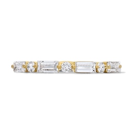 3/4 CT. T.W. Baguette-Cut and Round Certified Lab-Grown Diamond Anniversary Band in 14K Gold (F/VS2)