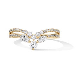 5/8 CT. T.W. Certified Lab-Grown Diamond Double-Row Chevron Enhancer in 14K Gold (F/VS2)
