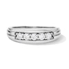 Thumbnail Image 1 of 1/2 CT. T.W. Certified Lab-Grown Diamond Five-Stone Band in 10K White Gold (F/VS2)