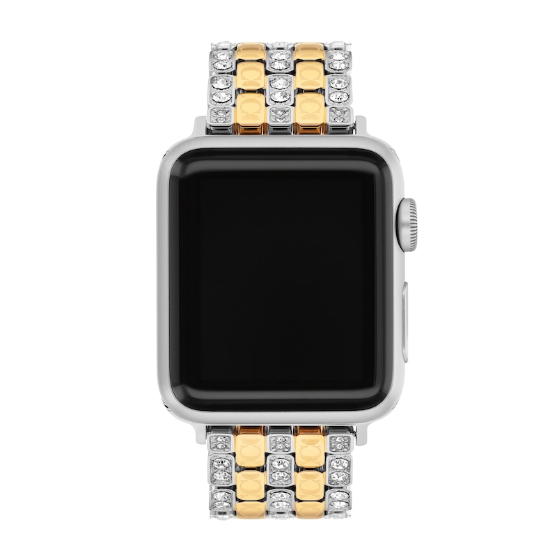 Main Image 1 of Ladies' Coach Apple Watch Straps Two-Tone Interchangeable Replacement Smart Watch Band (Model: 14700314)