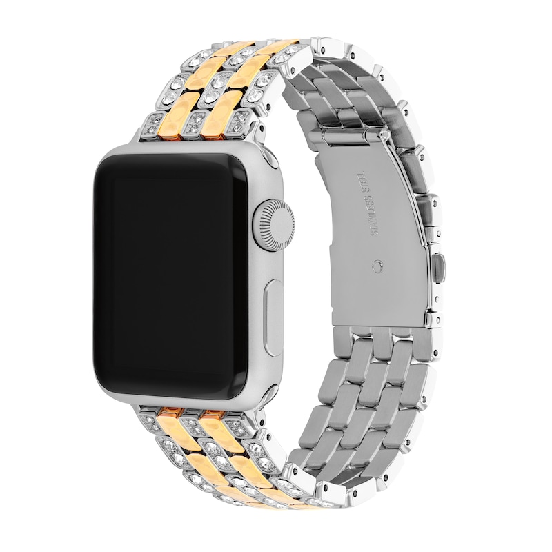 Main Image 2 of Ladies' Coach Apple Watch Straps Two-Tone Interchangeable Replacement Smart Watch Band (Model: 14700314)