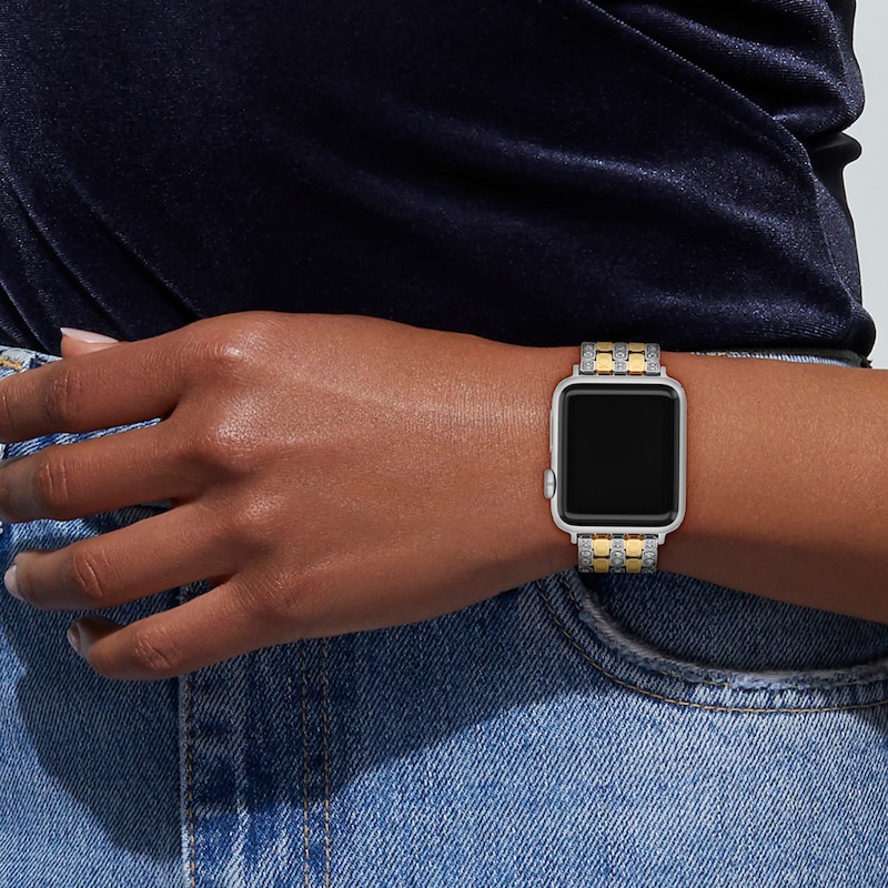 Main Image 4 of Ladies' Coach Apple Watch Straps Two-Tone Interchangeable Replacement Smart Watch Band (Model: 14700314)