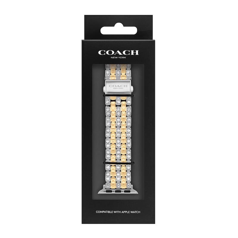 Main Image 5 of Ladies' Coach Apple Watch Straps Two-Tone Interchangeable Replacement Smart Watch Band (Model: 14700314)