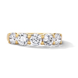 2 CT. T.W. Lab-Grown Diamond Five-Stone Anniversary Band in 10K Gold (F/VS2)