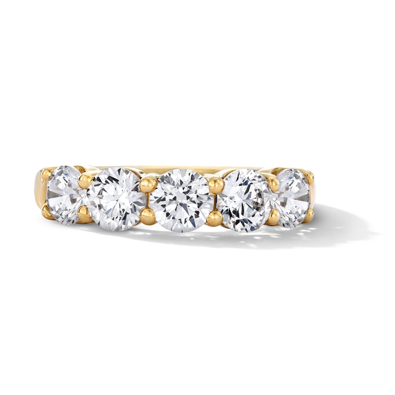 Main Image 1 of 2 CT. T.W. Lab-Grown Diamond Five-Stone Anniversary Band in 10K Gold (F/VS2)