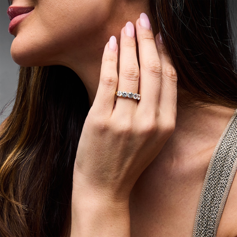 Main Image 2 of 2 CT. T.W. Lab-Grown Diamond Five-Stone Anniversary Band in 10K Gold (F/VS2)