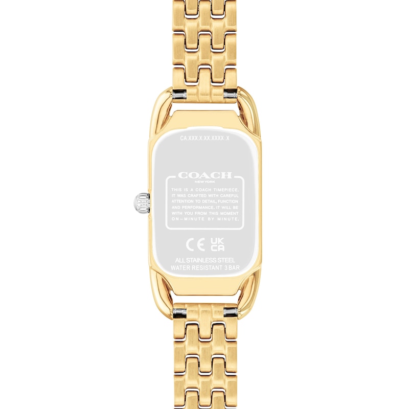 Main Image 3 of Ladies' Coach Cadie Tri-Tone IP Watch with Silver-Tone Dial (Model: 14504550)