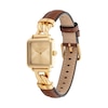 Thumbnail Image 2 of Ladies' Coach Cass Gold-Tone IP Square Watch with Gold-Tone Dial and Brown Leather Strap (Model: 14504555)