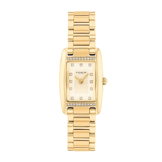 Ladies’ Coach Reese Crystal Accent Gold-Tone IP Watch with Gold-Tone Dial (Model: 14504588)