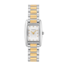 Ladies' Coach Reese Crystal-Accent Two-Tone IP Watch with White Dial (14504590)