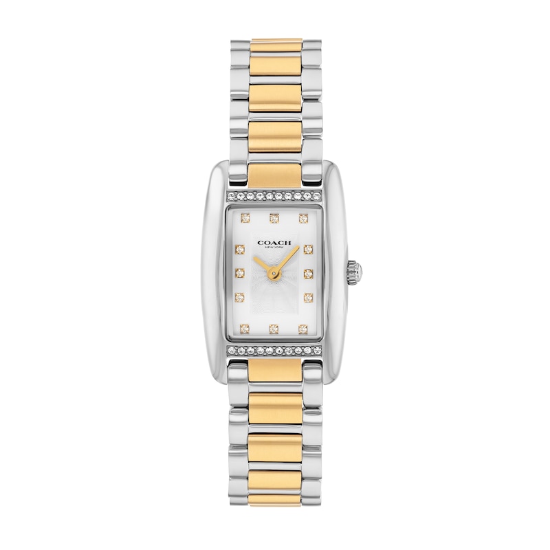 Main Image 1 of Ladies' Coach Reese Crystal-Accent Two-Tone IP Watch with White Dial (14504590)