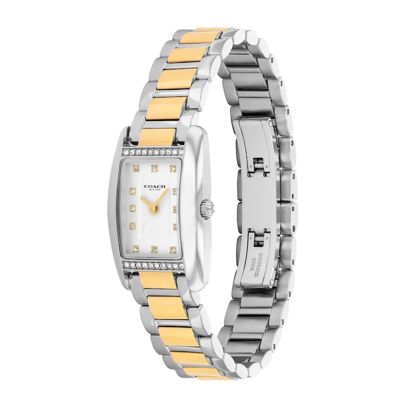 Main Image 2 of Ladies' Coach Reese Crystal-Accent Two-Tone IP Watch with White Dial (14504590)