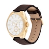 Thumbnail Image 2 of Men's Coach Jackson Chronograph Gold-Tone IP Watch with White Dial and Brown Leather Strap (Model: 14602746)