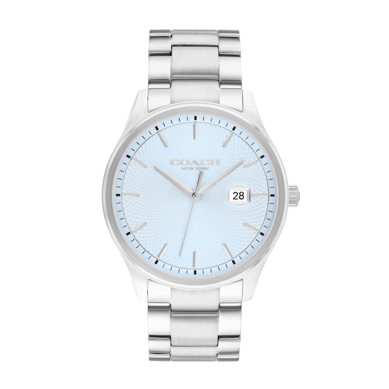 Men's Coach Oliver Watch with Light Blue Textured Dial (Model: 14602751)