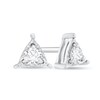 Thumbnail Image 1 of 1/8 CT. T.W. Diamond Solitaire Trillion-Frame Stud Earrings in 10K White Gold (I/I2-I3)