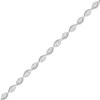 Thumbnail Image 1 of 1/8 CT. T.W. Diamond Marquise-Link Bracelet in Sterling Silver