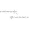 Thumbnail Image 2 of 1/8 CT. T.W. Diamond Marquise-Link Bracelet in Sterling Silver