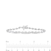 Thumbnail Image 3 of 1/8 CT. T.W. Diamond Marquise-Link Bracelet in Sterling Silver