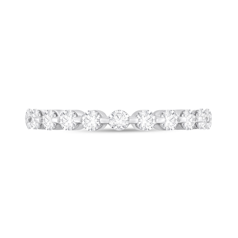 Main Image 3 of 5/8 CT. T.W. Diamond Bar-Set Wedding Band in 10K White Gold