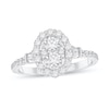 Thumbnail Image 1 of 3/4 CT. T.W. Multi-Diamond Oval Frame Engagement Ring in 10K White Gold