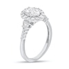 Thumbnail Image 2 of 3/4 CT. T.W. Multi-Diamond Oval Frame Engagement Ring in 10K White Gold