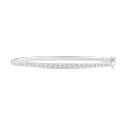 1/5 CT. T.W. Diamond Bangle Bracelet in Sterling Silver