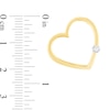 Thumbnail Image 2 of 1/10 CT. T.W. Diamond Solitaire Heart Pendant in 14K Yellow Gold (I/I2)