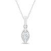 Thumbnail Image 1 of 1/10 CT. T.W. Diamond Solitaire Pendant in 10K White Gold (I/I2-I3)