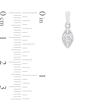 Thumbnail Image 2 of 1/10 CT. T.W. Diamond Solitaire Pendant in 10K White Gold (I/I2-I3)