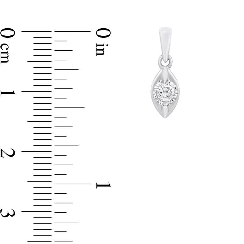 Main Image 2 of 1/10 CT. T.W. Diamond Solitaire Pendant in 10K White Gold (I/I2-I3)