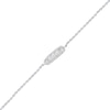 Thumbnail Image 2 of 1/2 CT. T.W. Diamond Paper Clip Plaque Bracelet in 10K White Gold